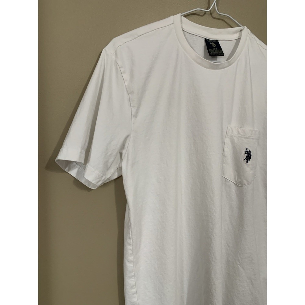 US Polo Assn Mens White Short Sleeve T Shirt Classic Pony Logo Size Small - Picture 3 of 16
